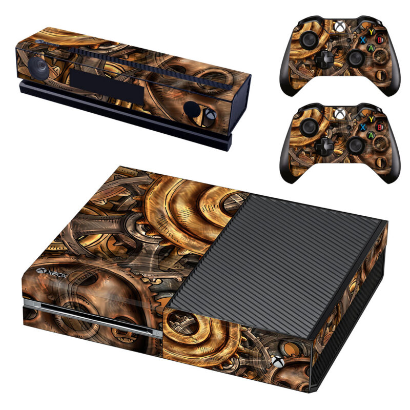 Steampunk Inspired Gear Wheels Artwork Xbox One Skin Sticker