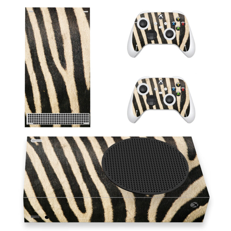 Black And White Zebra Pattern Skin Sticker For Xbox Series S And Controllers