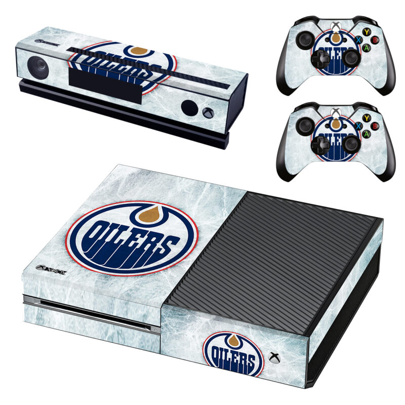 Edmonton Oilers Xbox One Skin Sticker Design 1