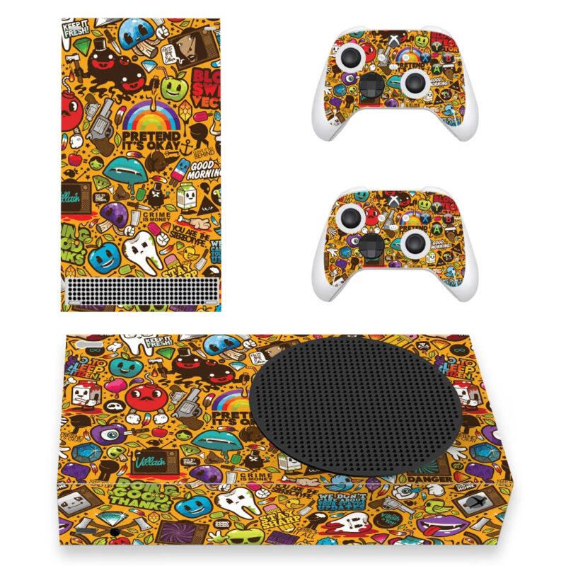 Sticker Bomb Skin Sticker For Xbox Series S And Controllers Design 2