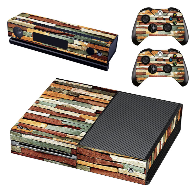 Multicolor Brick Plank Xbox One Skin Sticker