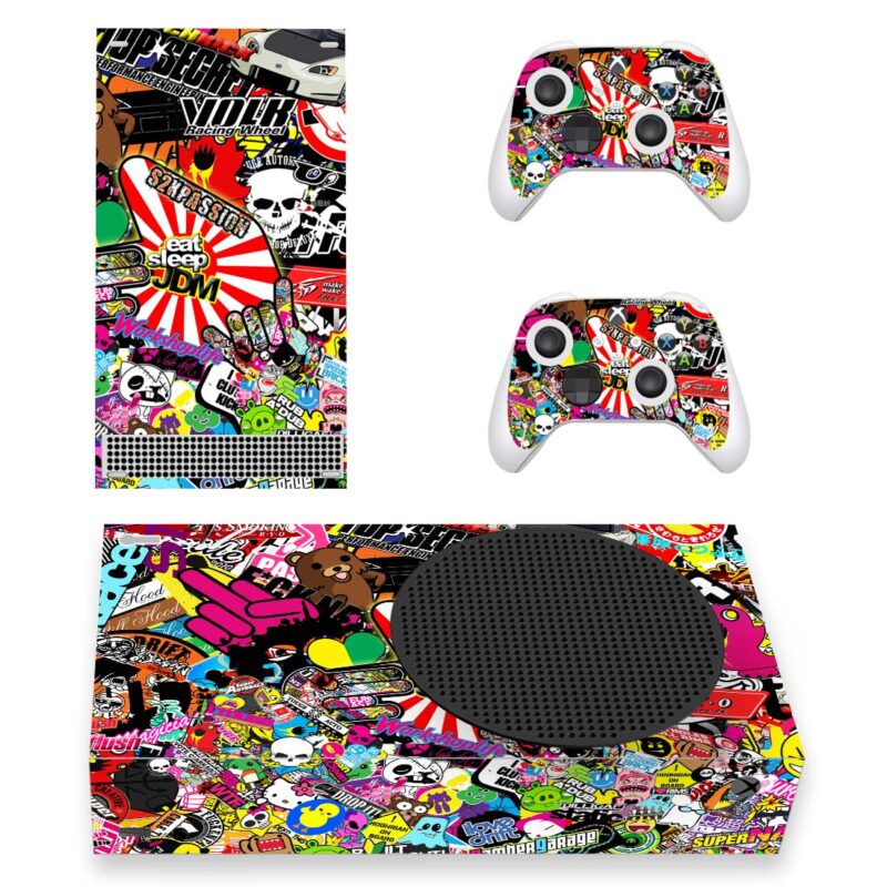 Sticker Bomb Skin Sticker For Xbox Series S And Controllers Design 1