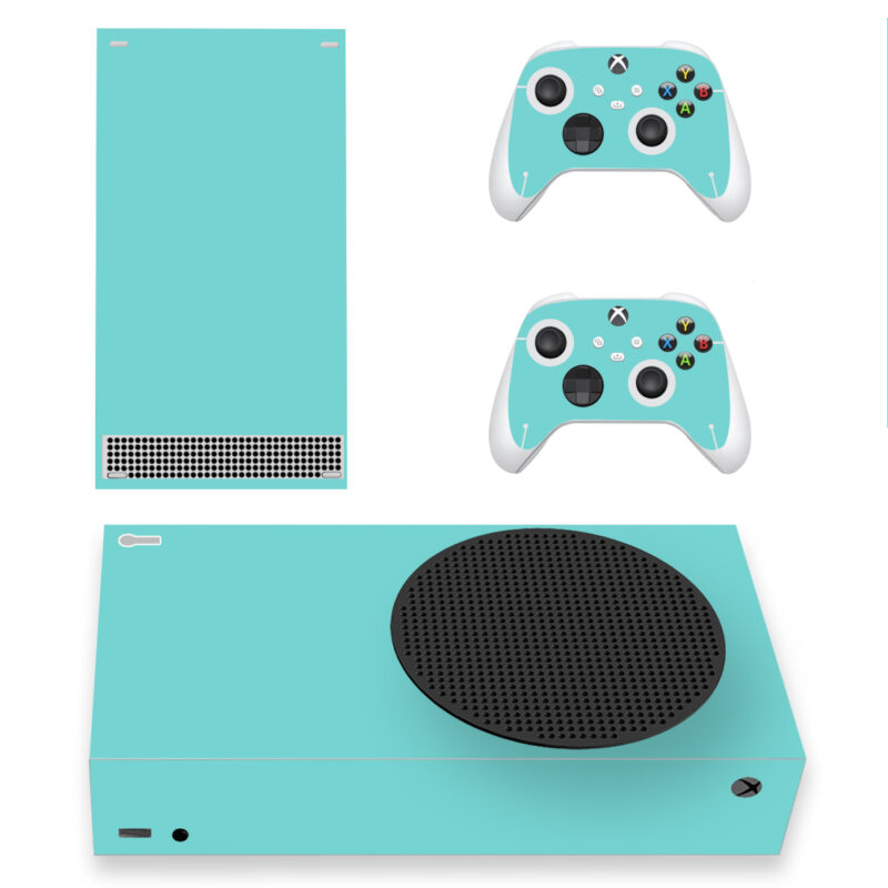 Sky Blue Color Skin Sticker For Xbox Series S And Controllers