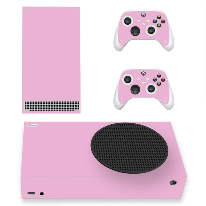 Solid Light Pink Color Skin Sticker For Xbox Series S And Controllers