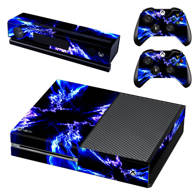 Abstract Electric Waves Xbox One Skin Sticker