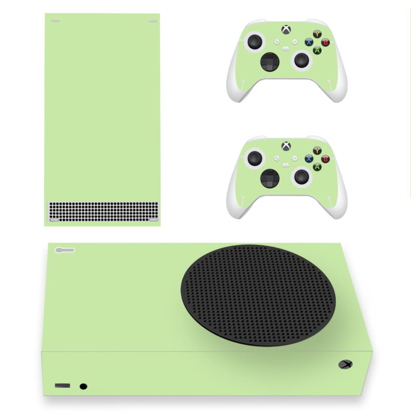 Pale Green Color Skin Sticker For Xbox Series S And Controllers