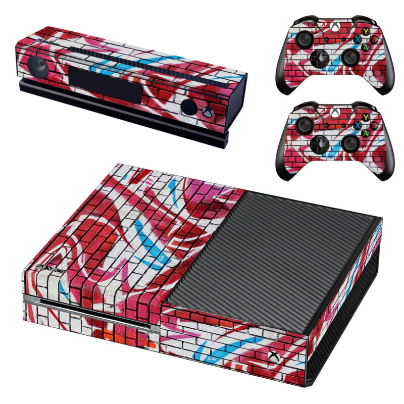 Graffiti Brick Wall Pattern Xbox One Skin Sticker