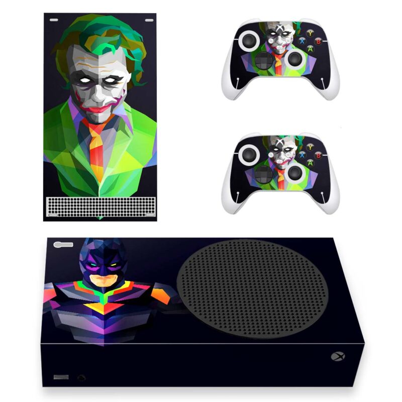 Abstract Colorful Joker And Batman Art Skin Sticker For Xbox Series S And Controllers