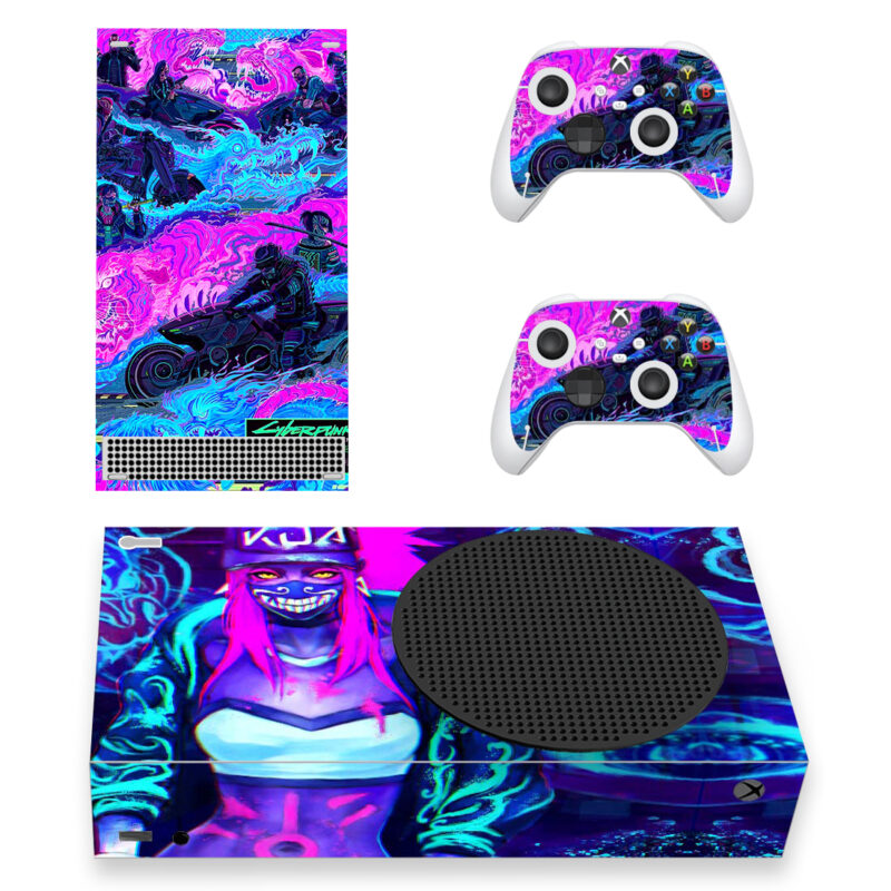 Cyberpunk 2077 Gang And K/DA Akali Art Skin Sticker For Xbox Series S And Controllers