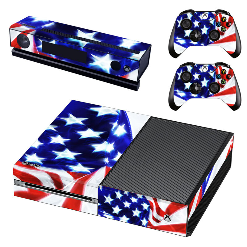 American Flag Skin Sticker For Xbox One Design 1