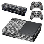Black Brick Wall Texture Xbox One Skin Sticker