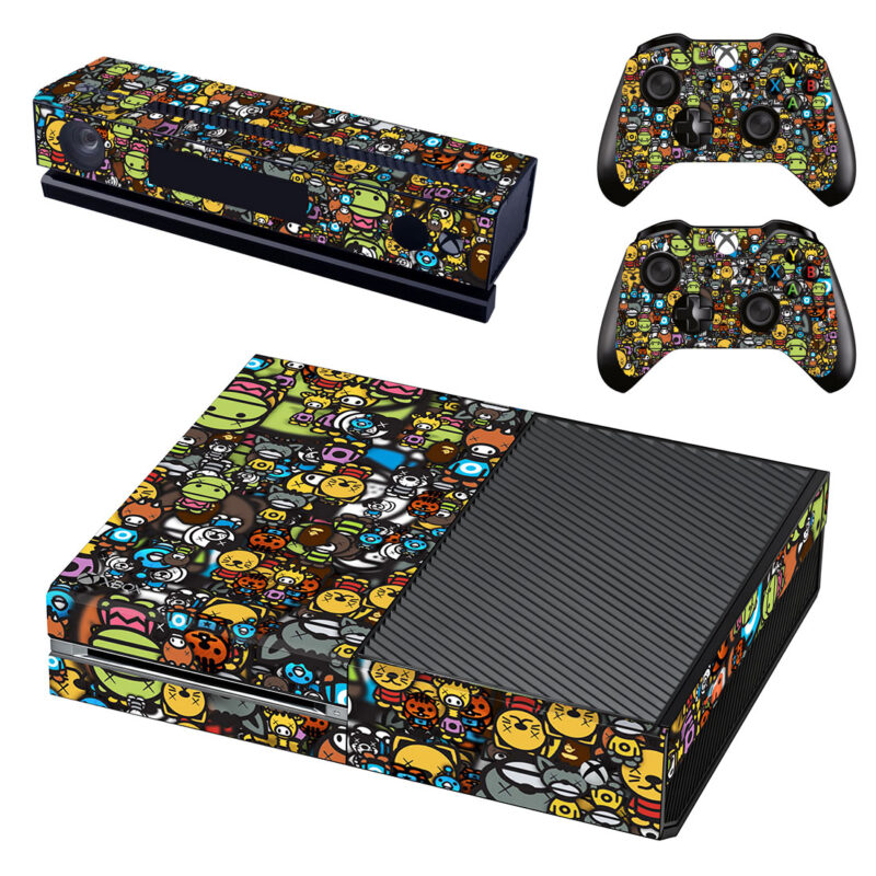 Doggies Bichinhos Color Puppies Sticker Bomb Xbox One Skin Sticker