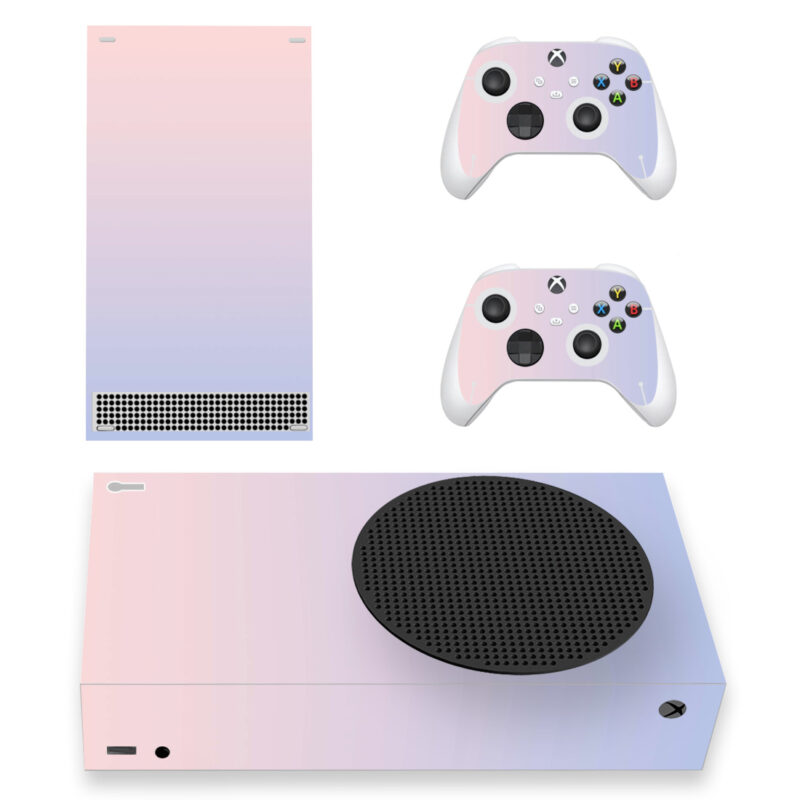 Light Blue And Pink Color Skin Sticker For Xbox Series S And Controllers