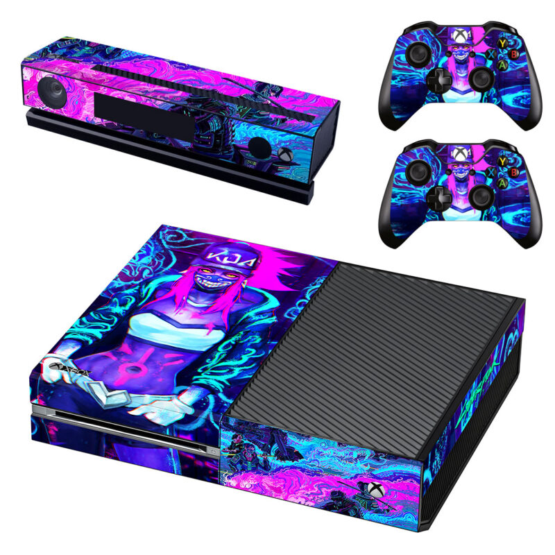 Cyberpunk K/DA Akali Xbox One Skin Sticker