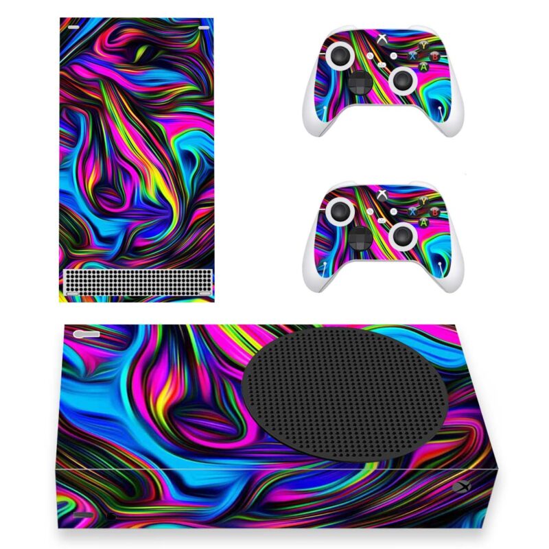 HD Colorful Pattern Skin Sticker For Xbox Series S And Controllers