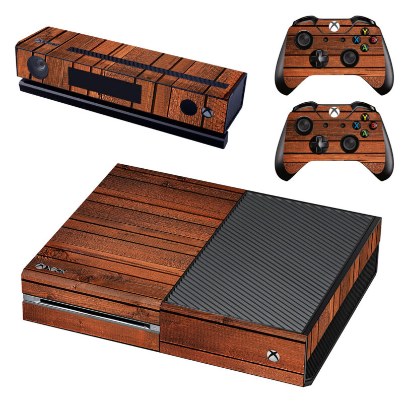 Brown Wood Planks Pattern Xbox One Skin Sticker