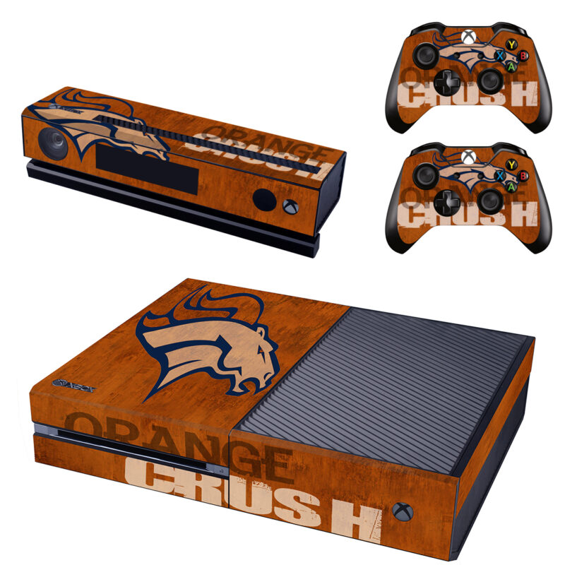 Denver Broncos Xbox One Skin Sticker Design 2