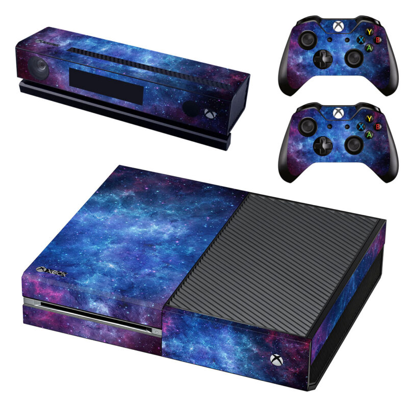 Abstract Purple Nebula Galaxy Xbox One Skin Sticker