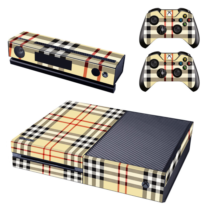 Burberry Pattern Xbox One Skin Sticker