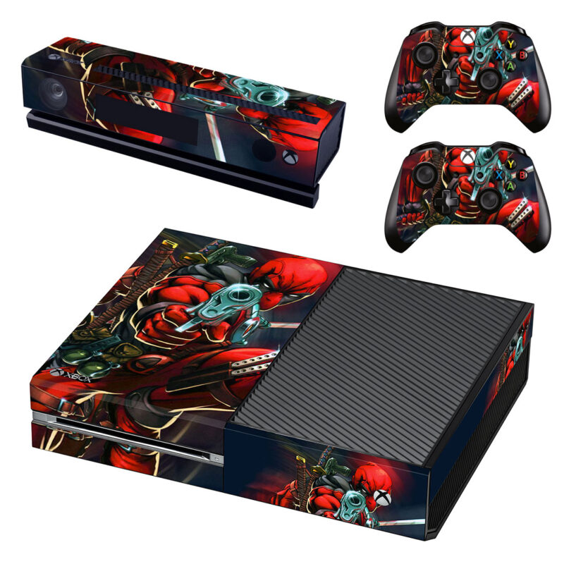 Deadpool Skin Sticker For Xbox One Design 1