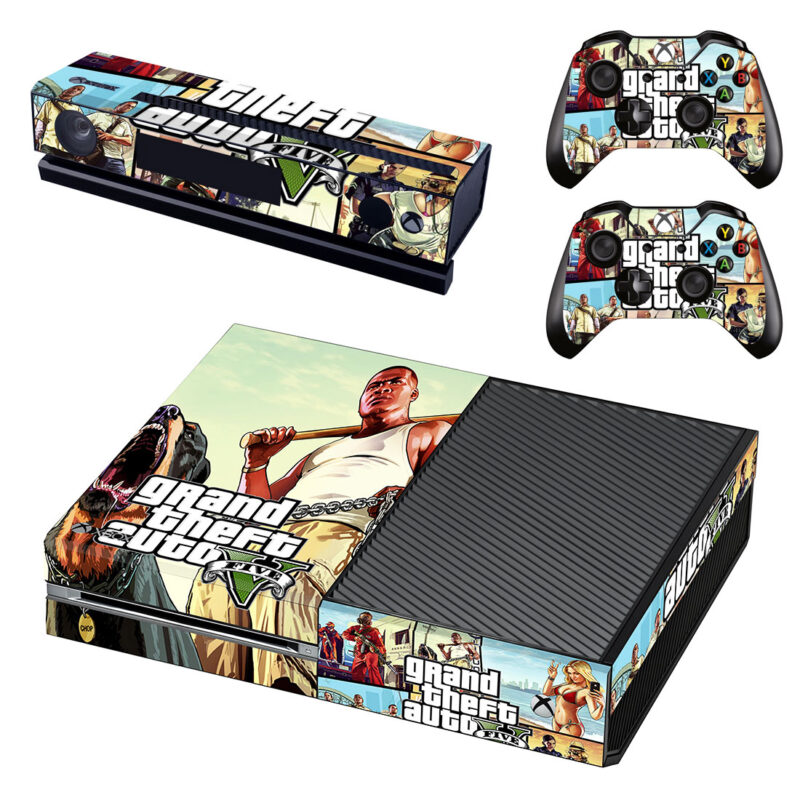 Grand Theft Auto V Game Xbox One Skin Sticker Design 6