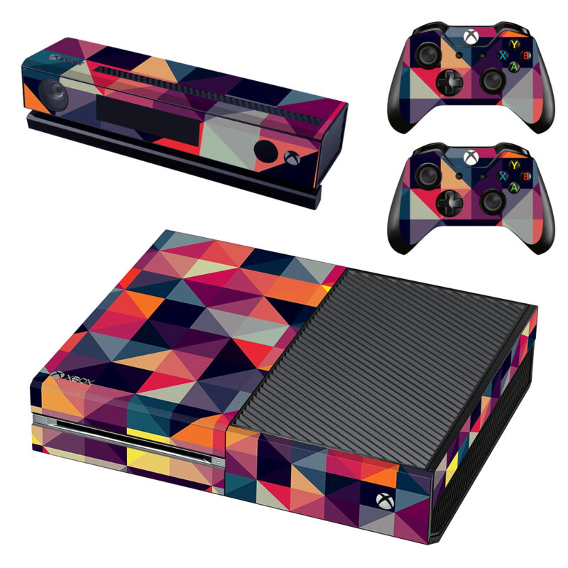 Colorful Triangle Pattern Xbox One Skin Sticker Design 1