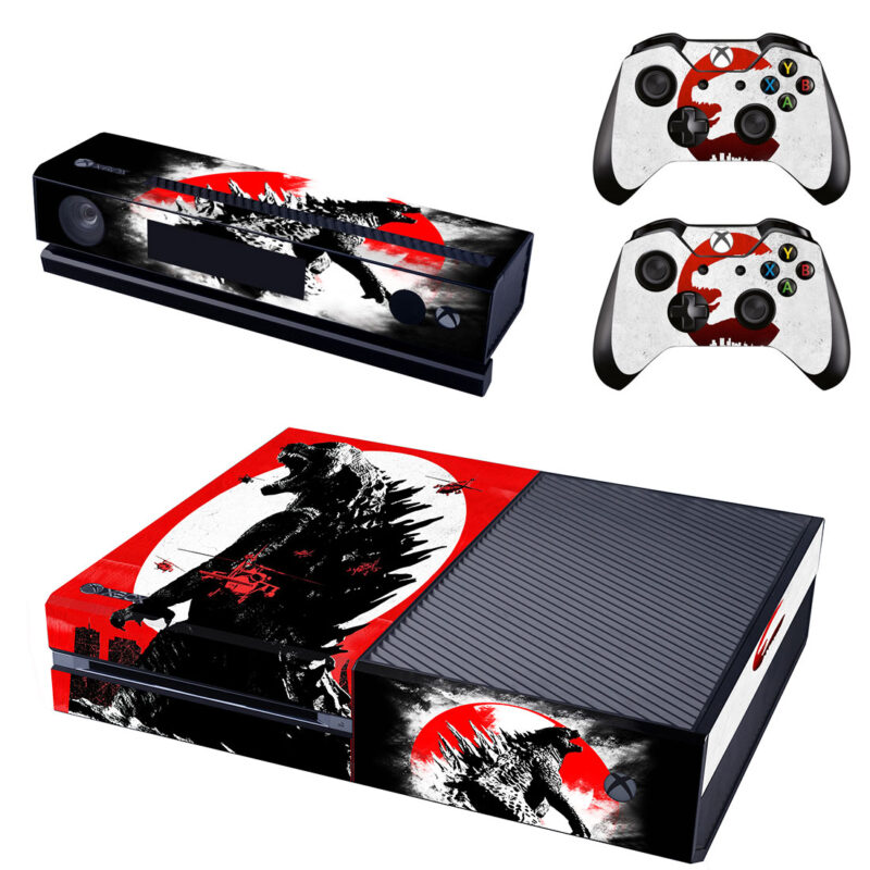 Godzilla Art Poster Xbox One Skin Sticker