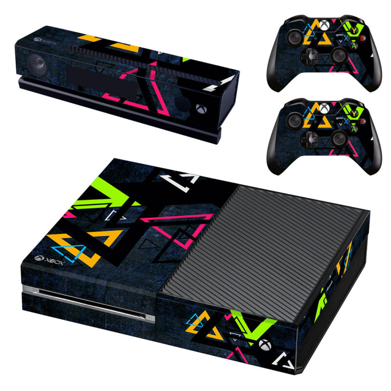 Abstract Colorful Vector Triangle Xbox One Skin Sticker