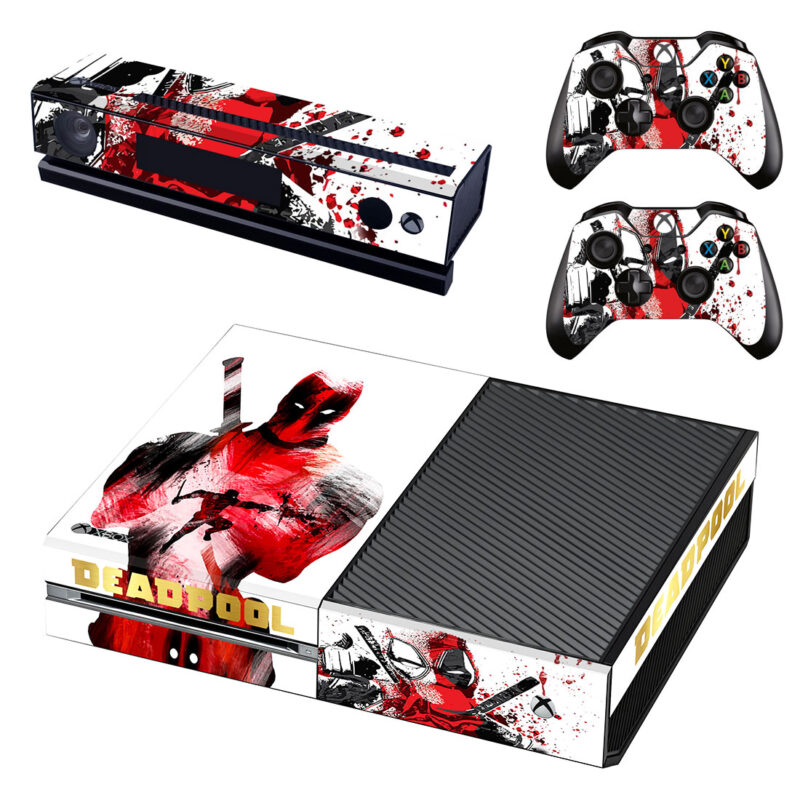 Deadpool Skin Sticker For Xbox One Design 4