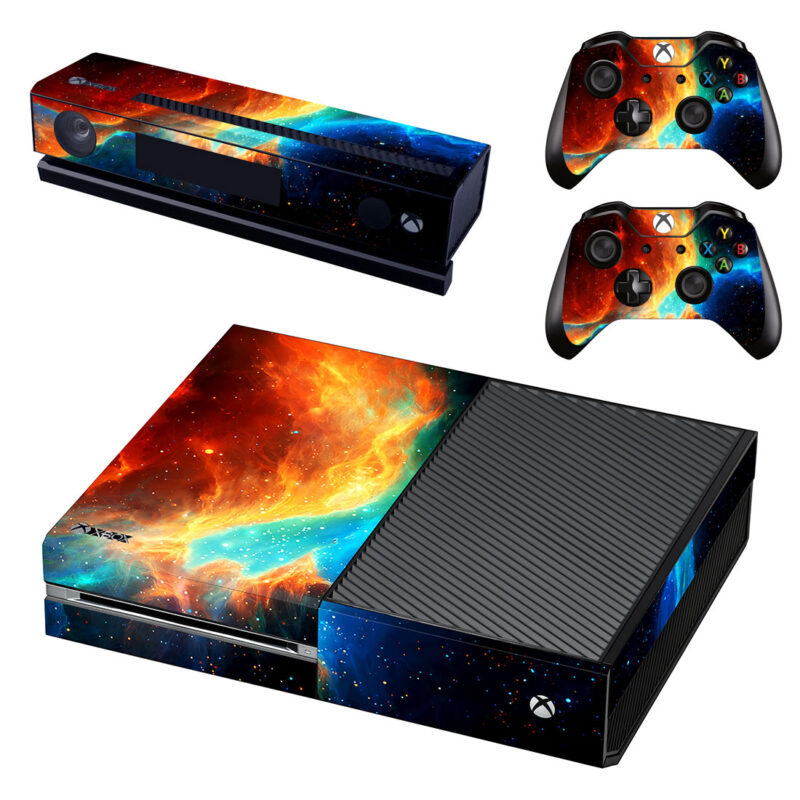 Blue And Orange Galaxy Xbox One Skin Sticker