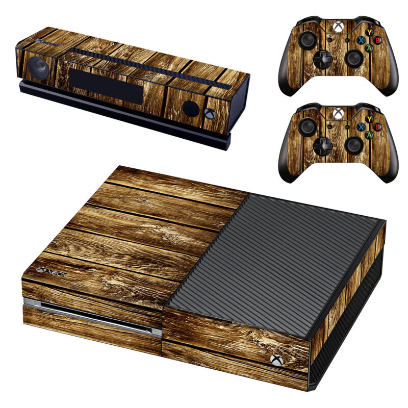 Brown Old Wood Texture Xbox One Skin Sticker