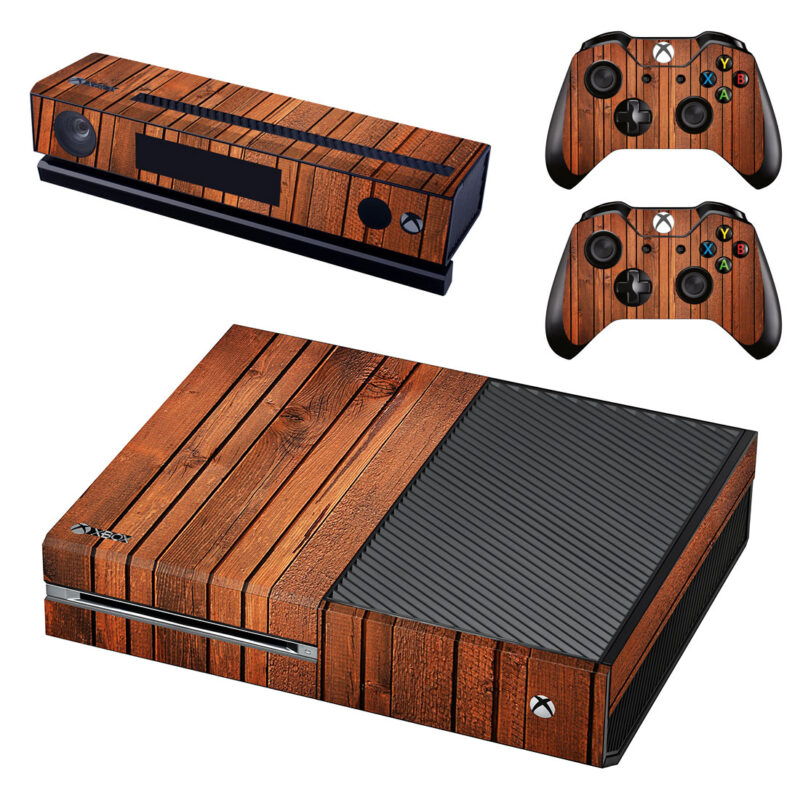 Brown Wood Grain Planks Texture Xbox One Skin Sticker