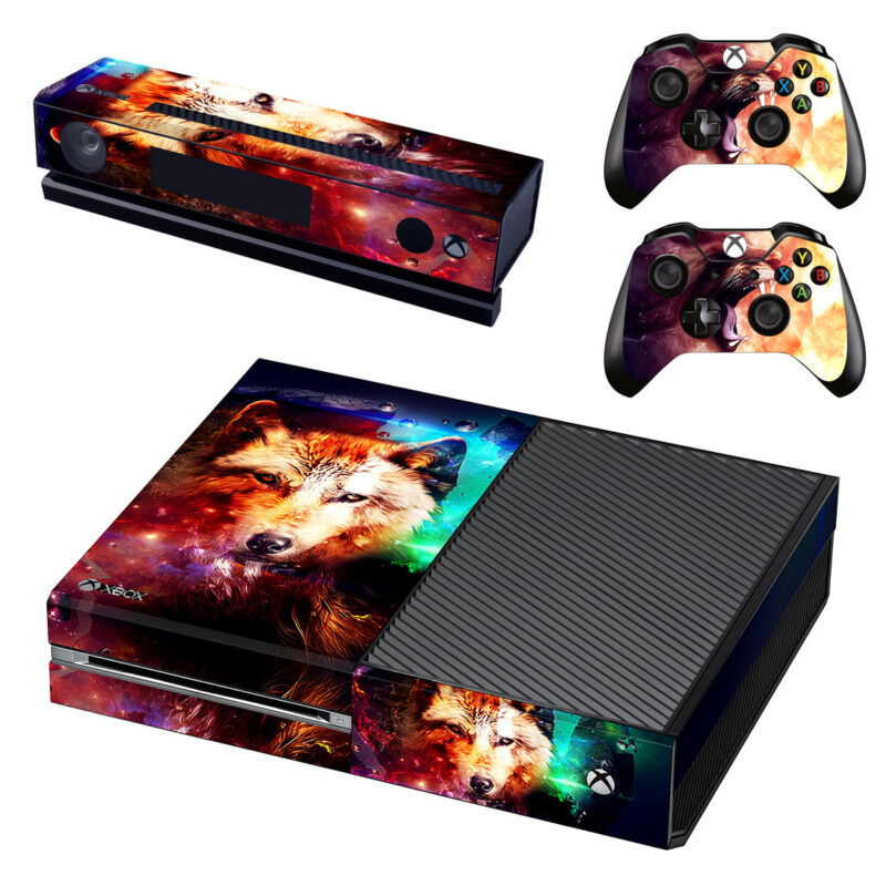 Planet With Wolf Digital Artwork Xbox One Skin Sticker