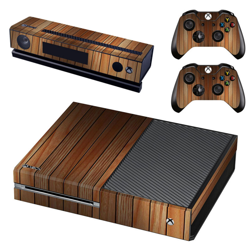 Shiny Panels Wooden Texture Xbox One Skin Sticker