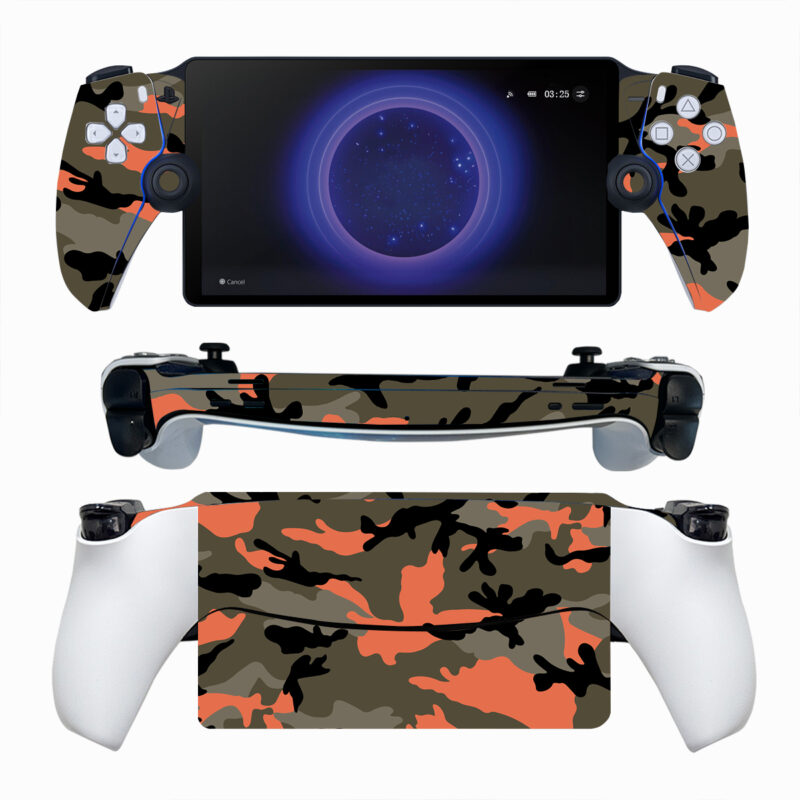 Orange Camouflage Pattern PS Portal Skin Sticker