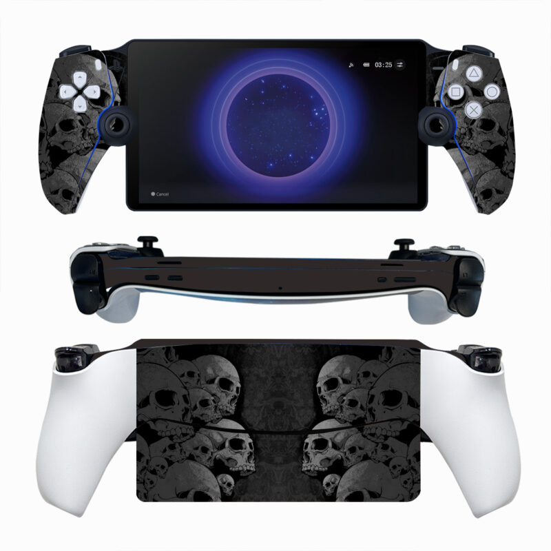 Dark Grey Skull PS Portal Skin Sticker