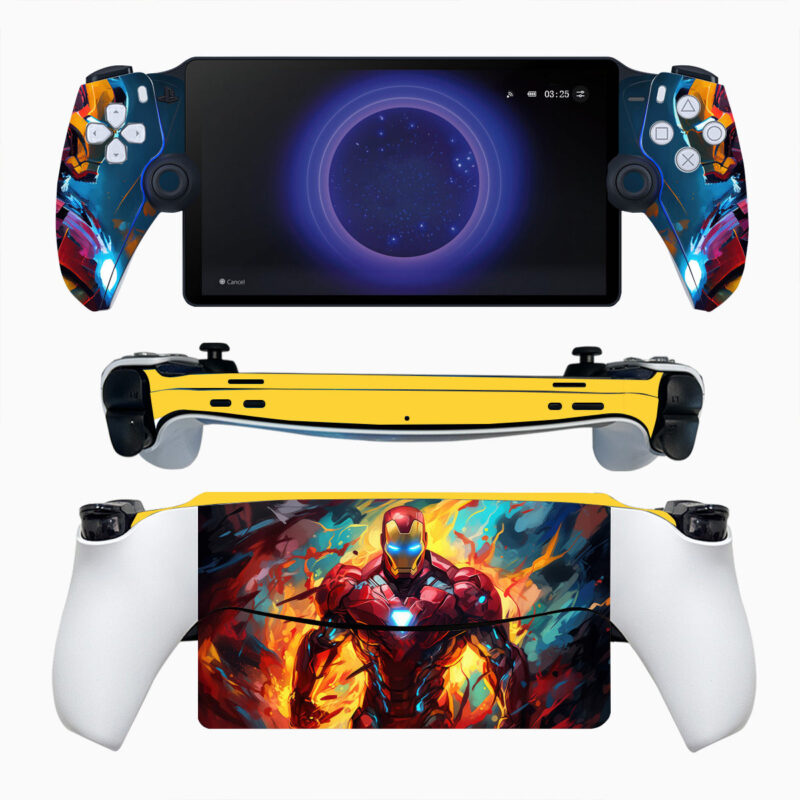 Iron Man With Fire Flames PS Portal Skin Sticker