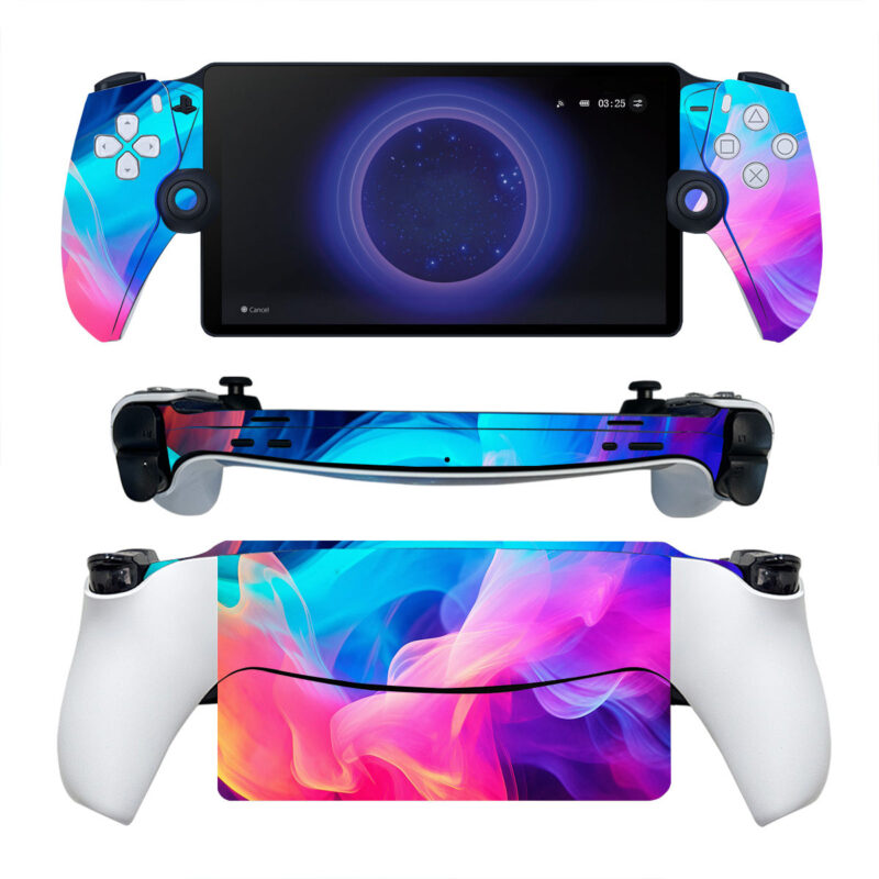 Abstract Colorful Waves PS Portal Skin Sticker