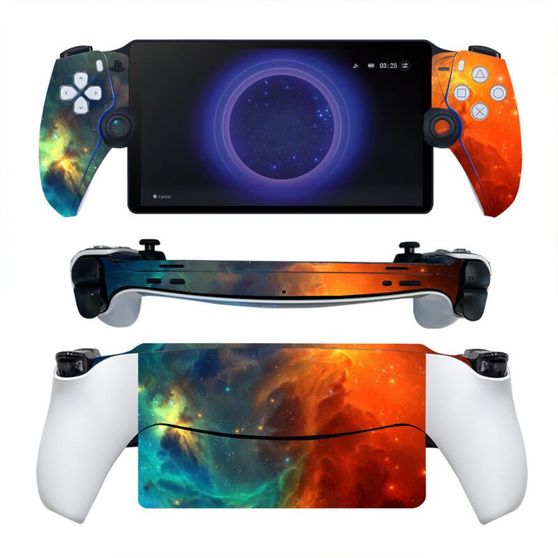 Blue And Orange Galaxy PS Portal Skin Sticker