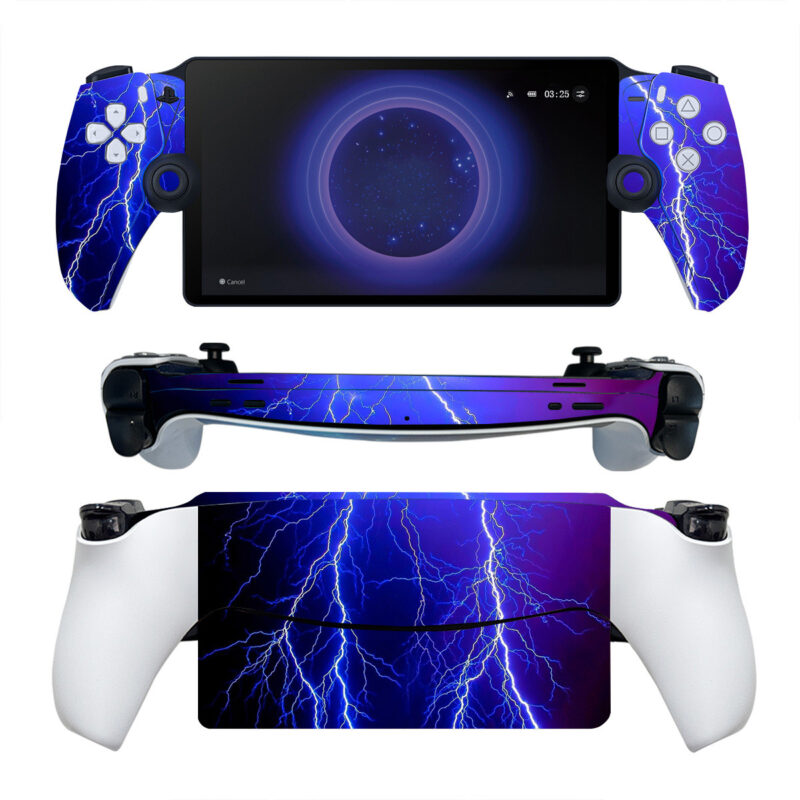 Blue Lightning Thunder PS Portal Skin Sticker