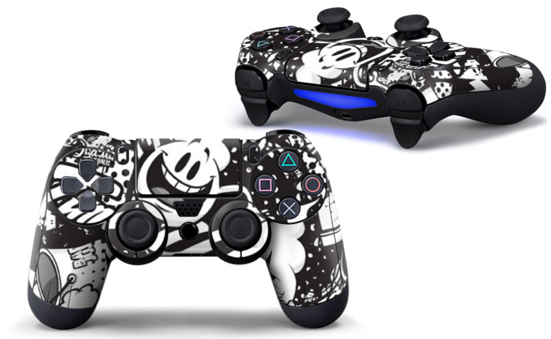 Black And White Juju's Graffiti Art PS4 Controller Skin Sticker Decal