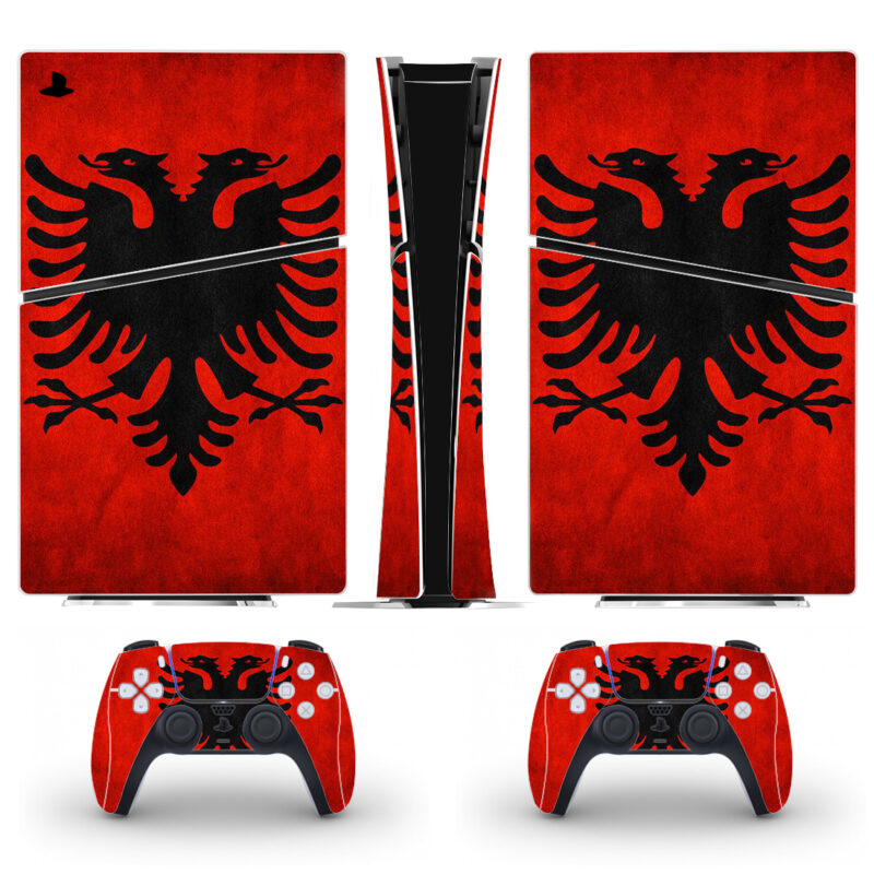 Flag Of Albania PS5 Slim Skin Sticker