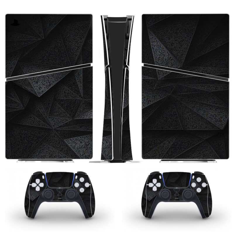 Black Triangle Pattern PS5 Slim Skin Sticker