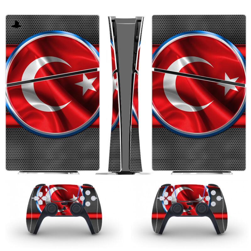 Flag Of Turkey PS5 Slim Skin Sticker