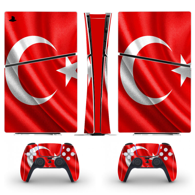 Flag Of Turkey PS5 Slim Skin Sticker Decal
