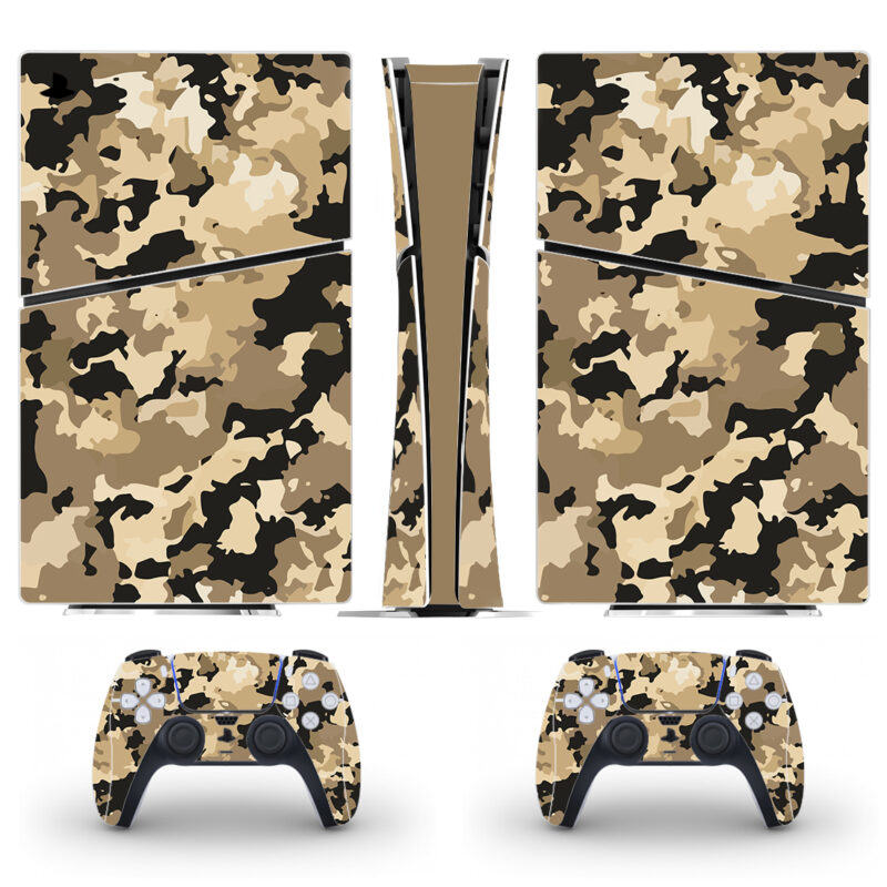 Camouflage Military Texture PS5 Slim Skin Sticker