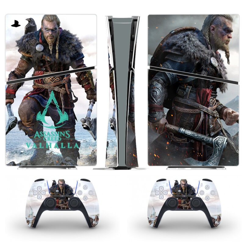Assassin's Creed Valhalla Game Skin For PS5 Slim And Controllers