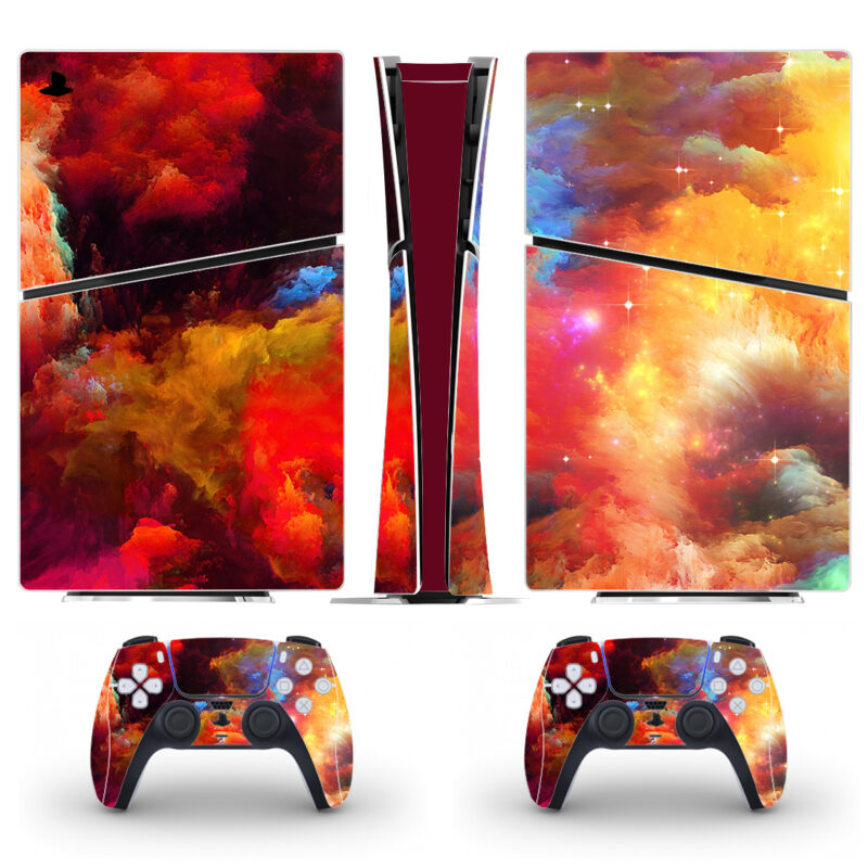 Abstract Colorful Space Art PS5 Slim Skin Sticker