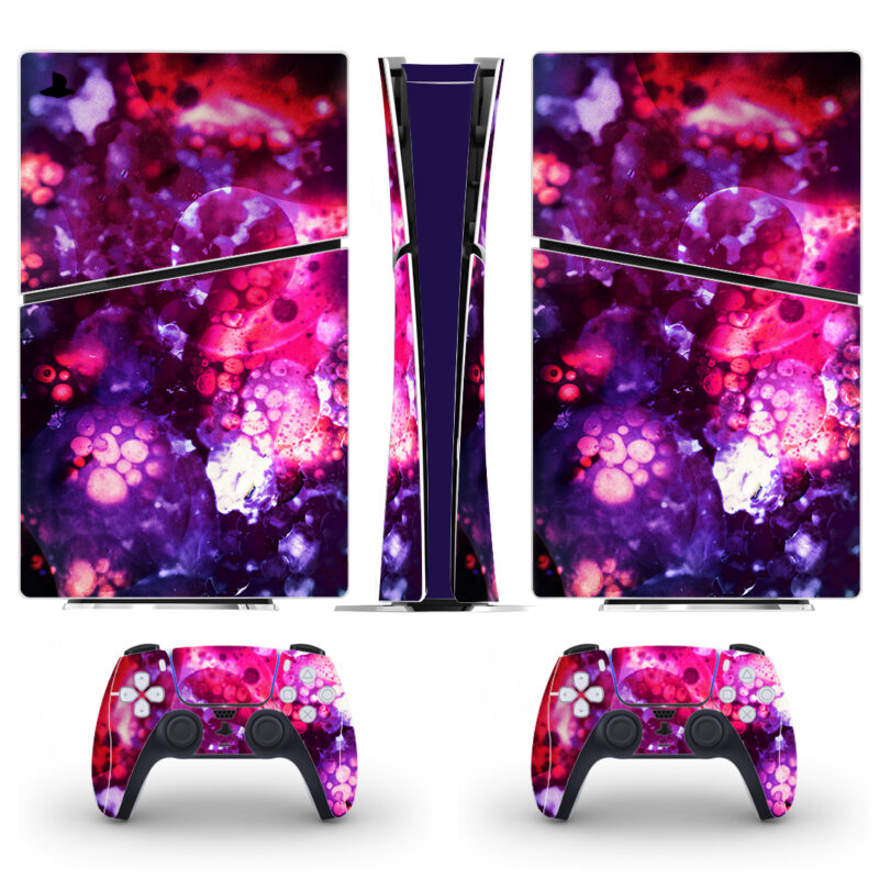 Purple And Pink Bubble Abstraction PS5 Slim Skin Sticker