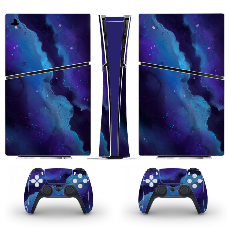 Milky Way Nebula Hand Paint PS5 Slim Skin Sticker